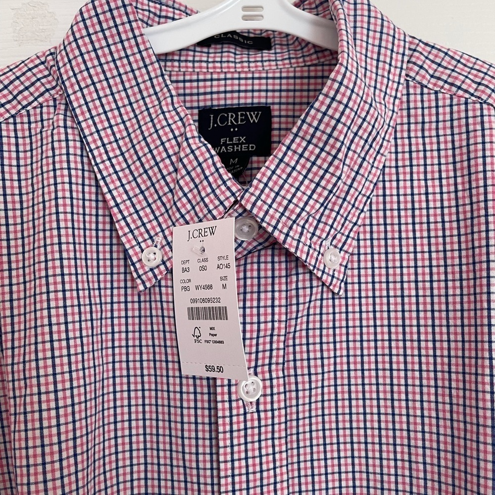 Plaid regular flex Men’s casual shirt size M - Picture 3 of 5